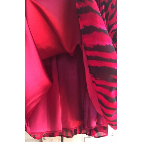 White House Black Market Red & Black Strapless Dress – Size 00 - Picture 5 of 8